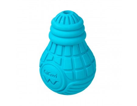 Игрушка для собак Лампочка резиновая GiGwi Bulb Rubber, резина, S, голубая
