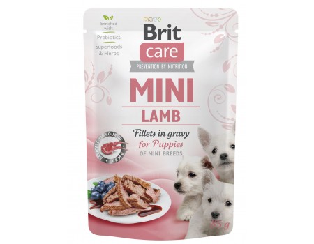 Brit Care Mini puppy pouch 85g для щенков филе ягненка в соусе