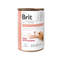 Влажный корм Brit GF VetDiet Renal для собак, при хронической почечной недостаточности, тунец, лосось и горошек, 400 г