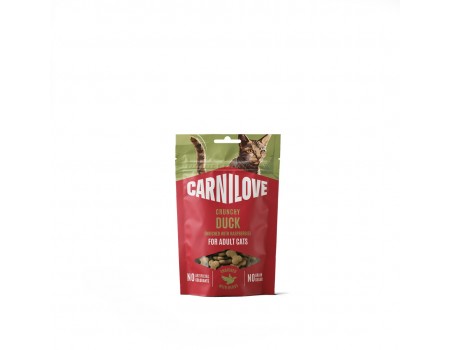 Ласощі Carnilove Crunchy Snack Duck with Raspberries для котів хрусткі качка і малина 50 г