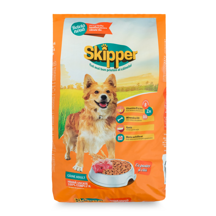 Сухой корм для собак SKIPPER курица и говядина, 3 кг