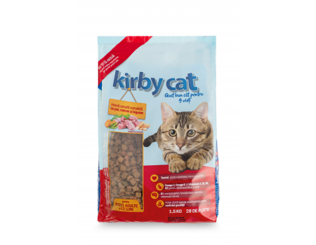 Сухой корм для котов KIRBY CAT курица, индейка и овощи, 1,5 кг
