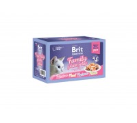 Корм вологий Brit Premium Delicate Fillets in Jelly Family Plate для к..