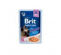 Корм вологий Brit Premium Delicate Fillets in Gravy Salmon For Sterili..