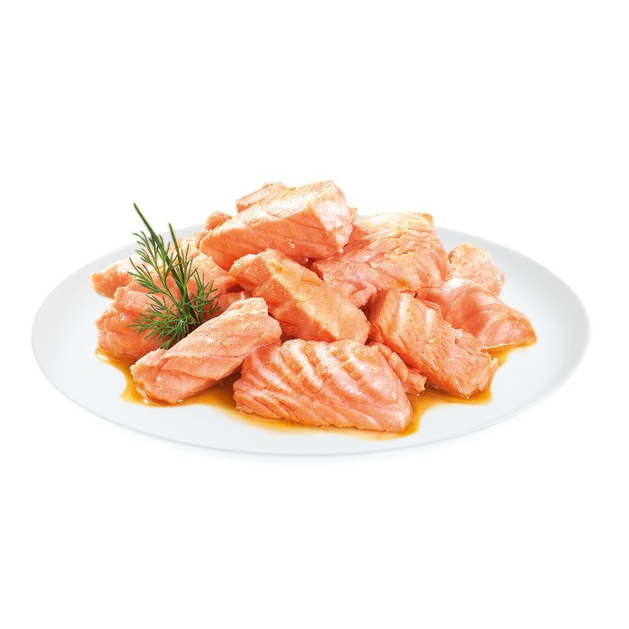 Корм влажный Brit Premium Delicate Fillets in Gravy Salmon для стерилизированных кошек, филе в соусе, лосось, 85 г
