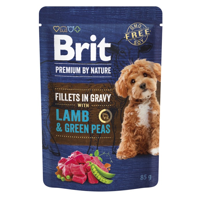 Корм влажный Brit Premium Fillets in Gravy Multipack для собак малых пород филе в соусе Мультипак 12 шт х 85 г