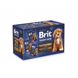 Корм влажный Brit Premium Fillets in Gravy Multipack для собак малых п..