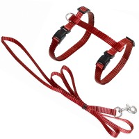 Flamingo Cat Harness and Leash Ziggi ФЛАМИНГО ЗИГГИ шлея и поводок для котов (красный)