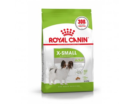 Акция // Royal Canin X-Small Adult для собак миниатюрных размеров от 10 месяцев до 8 лет 1,2кг +0,3 кг в подарок