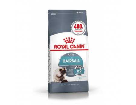 Акция // Royal Canin Hairball Care для взрослых кошек, выведение шерсти 1,6 кг + 0,4 кг в подарок