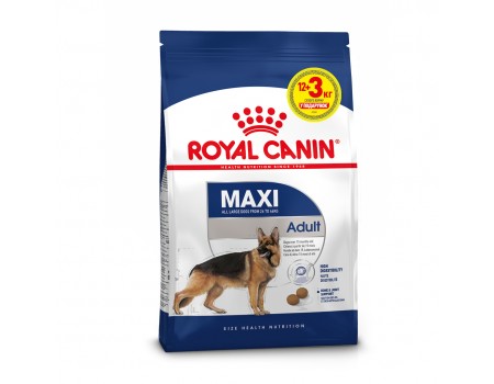 АКЦИЯ Royal Canin Maxi Adult  для взрослых собак крупных размеров 12+3кг 