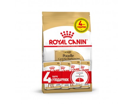 Royal Canin POODLE ADULT 1,5kg +4 паучі 