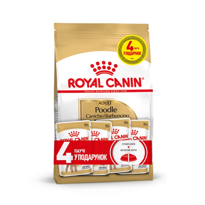 Royal Canin POODLE ADULT 1,5kg +4 паучі 