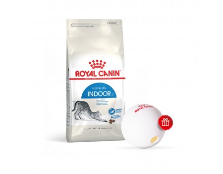 Набір: сухий корм для домашніх котів Royal Canin Indoor, 4 кг + диспенсер для корму