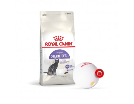 Набір: сухий корм для стерилізованих котів Royal Canin Sterilised, 4 кг + диспенсер для корму