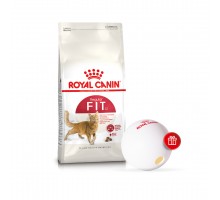 Набор: сухой корм для взрослых кошек Royal Canin Fit, 4кг + диспенсер ..
