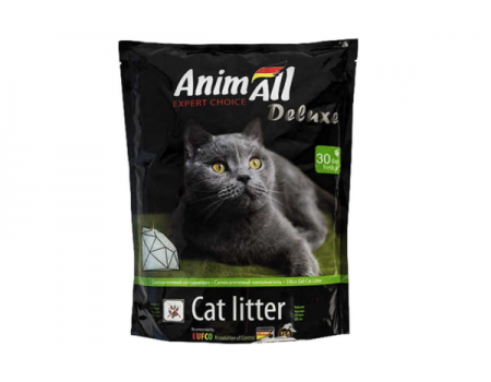 AnimAll Deluxe Silica Gel Cat litter - наповнювач силікагелевий зелений смарагд для котячого туалету 5л