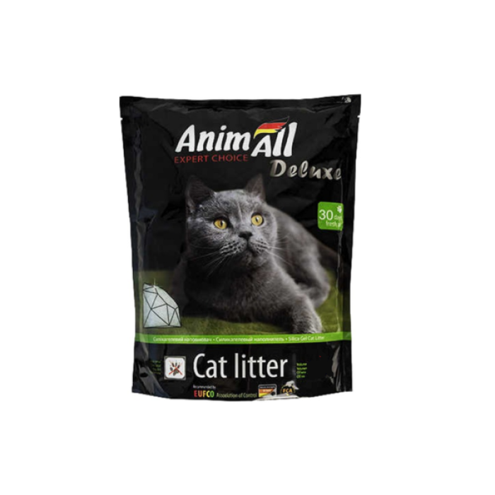 AnimAll Deluxe Silica Gel Cat litter - наповнювач силікагелевий зелений смарагд для котячого туалету 5л