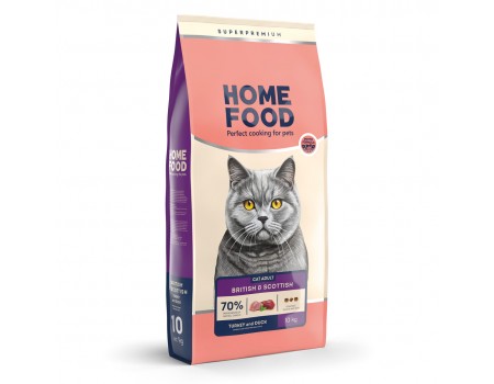 Home Food Корм CAT ADULT для котів британських та шотландських порід Індичка та качка (10 кг)