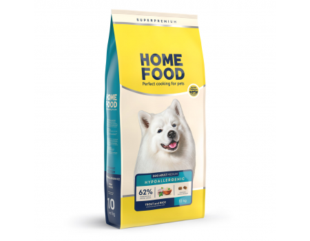 Home Food Корм DOG ADULT MEDIUM Гіпоалергенний «Форель з рисом» (10 кг)