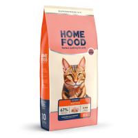 Сухий корм HOME FOOD ADULT Аctive, для активних дорослих котів, курочка та креветка, 10 кг
