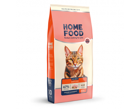 Home Food Корм CAT ADULT Для активних «Курочка та креветка» (10 кг)