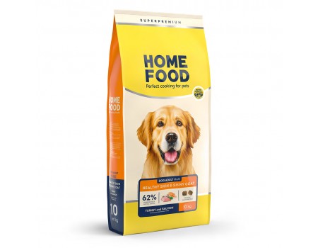 Home Food Корм DOG ADULT MAXI Здорова шкіра та блиск шерсті «Індичка та Лосось» (10 кг)