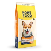 Сухий корм HOME FOOD ADULT MEDIUM Healthy skin and shiny coat, здорова шкіра та блиск шерсті собак середніх порід, індичка та лосось, 10 кг