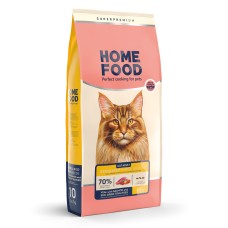 Сухой корм HOME FOOD ADULT For large breeds, для взрослых кошек больших пород, телятина с лососем и вялеными томатами, 10 кг
