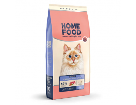 Home Food Корм CAT ADULT З чутливим травленням «Ягнятина та лосось» (10 кг)