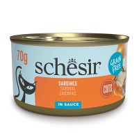 Schesir Grill Sardines ШЕЗІР САРДИНА в соусі натуральні консерви беззерновий корм для котів, 70 г