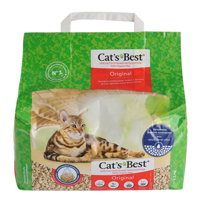 Древесный наполнитель, Cat's Best Original, 5л/2,1кг