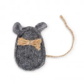 Іграшка для котів Природа "Мишка шкряботушка" сіра, 8,5х5 см..