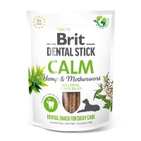 Лакомства для собак Brit Dental Stick Calm успокаивающее, конопля и пустырник, 7 шт, 251 г