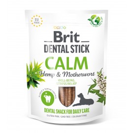 Ласощі для собак Brit Dental Stick Calm заспокійливі, конопля та пусти..