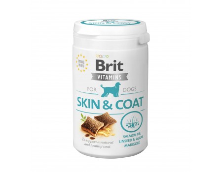 Витамины для собак Brit Vitamins Skin and Coat для кожи и шерсти, 150 г