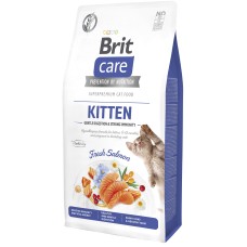 Сухой корм для котят Brit Care Cat GF Kitten Gentle Digestion Strong Immunity с лососем, 7 кг