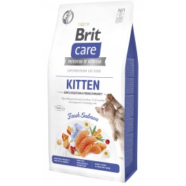 Сухий корм для кошенят Brit Care Cat GF Kitten Gentle Digestion Strong Immunity з лососем, 7 кг