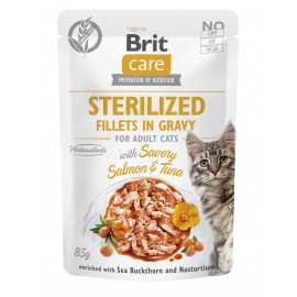Корм вологий для стерилізованих котів Brit Care Cat Sterilized філе в ..