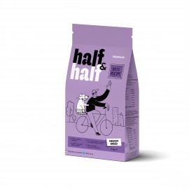 Корм сухий HalfHalf для дорослих собак середніх порід із яловичиною 12..