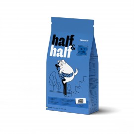 Корм сухий HalfHalf для дорослих собак великих порід із яловичиною 12 кг