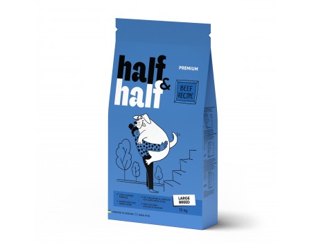 Корм сухий HalfHalf для кошенят з яловичиною 8 кг