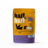 Корм влажный Half&Half для стерилизованных кошек, кусочки с тунцом в соусе в форме пауча, 100 г