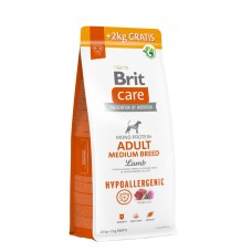 Корм для собак средних пород Brit Care Dog Hypoallergenic Adult Medium Breed гипоаллергенный с ягненком, 12+2 кг