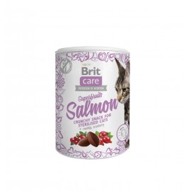 Ласощі для котів Brit Care Cat Snack Superfruits Salmon, лосось, 100 г..