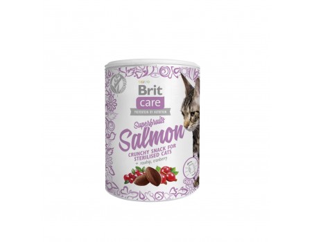 Лакомства для кошек Brit Care Cat Snack Superfruits Salmon, лосось, 100 г