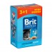 Набор паучей "3+1" для котят Brit Premium Cat pouch Chicken Chunks for Kitten, 4х100г
