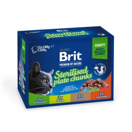 Вологий корм Brit Premium Cat Набір паучів сімейна тарілка для стерилі..