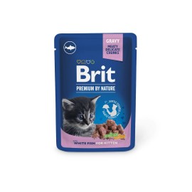 Влажный корм Brit Premium Cat pouch для котят, белая рыба, 100 г..