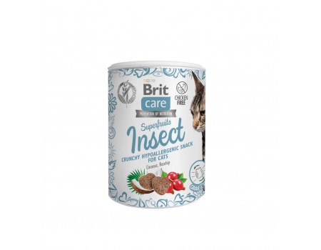 Лакомства для кошек Brit Care Cat Snack Superfruits Insect насекомые, 100 г